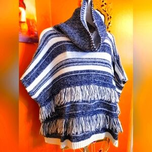 Fringed Knit Poncho